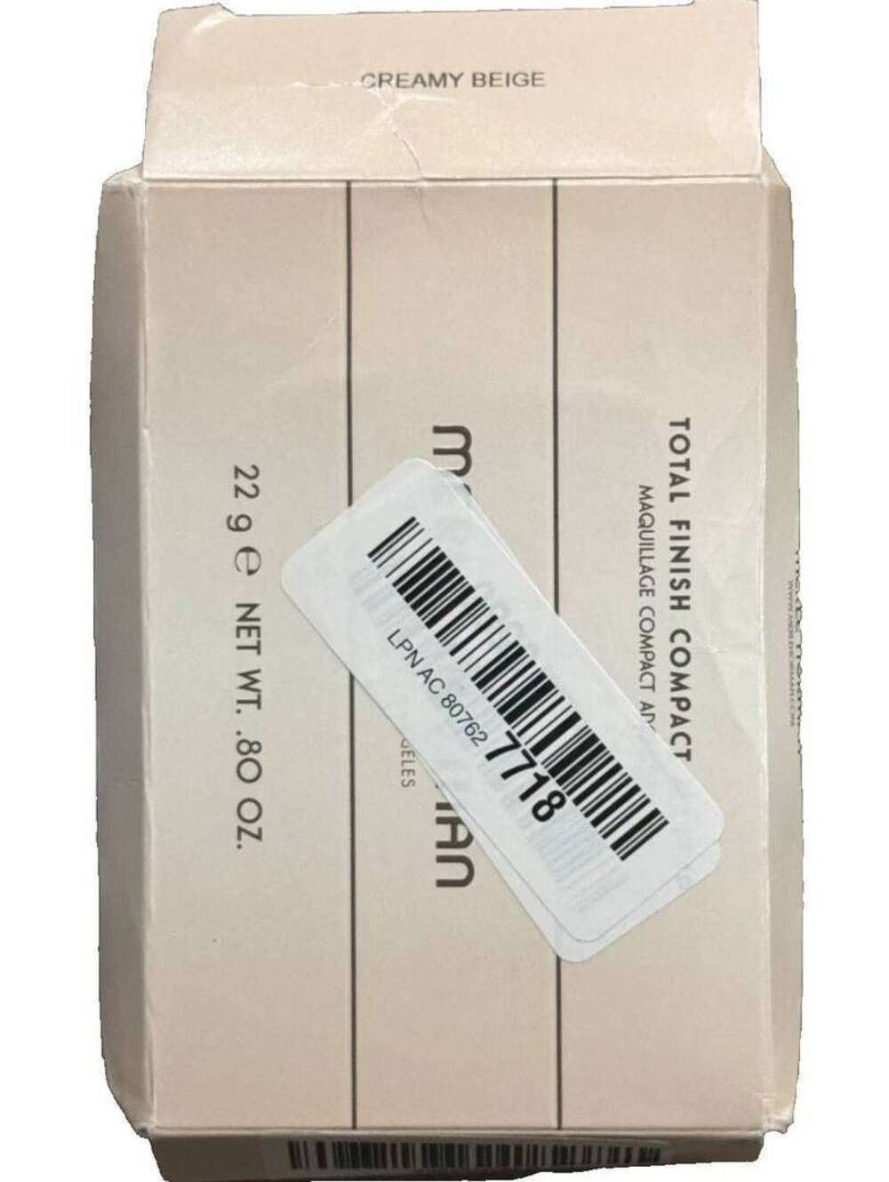 Merle Norman Total Finish Compact Foundation Creamy Beige 22g 0.80 oz New